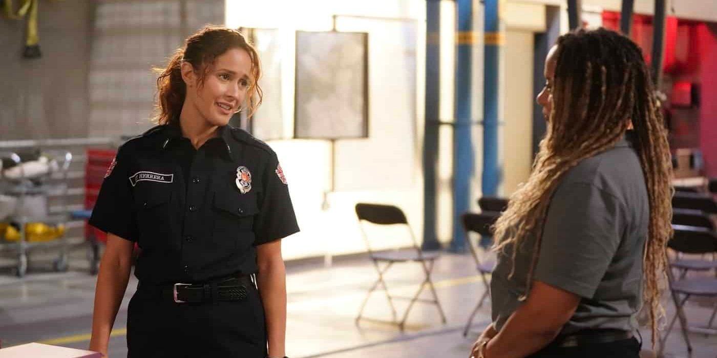 Jaina Lee Ortiz as Andy Herrera & Tracie Thoms as Diane Lewis In Station 19.jpg