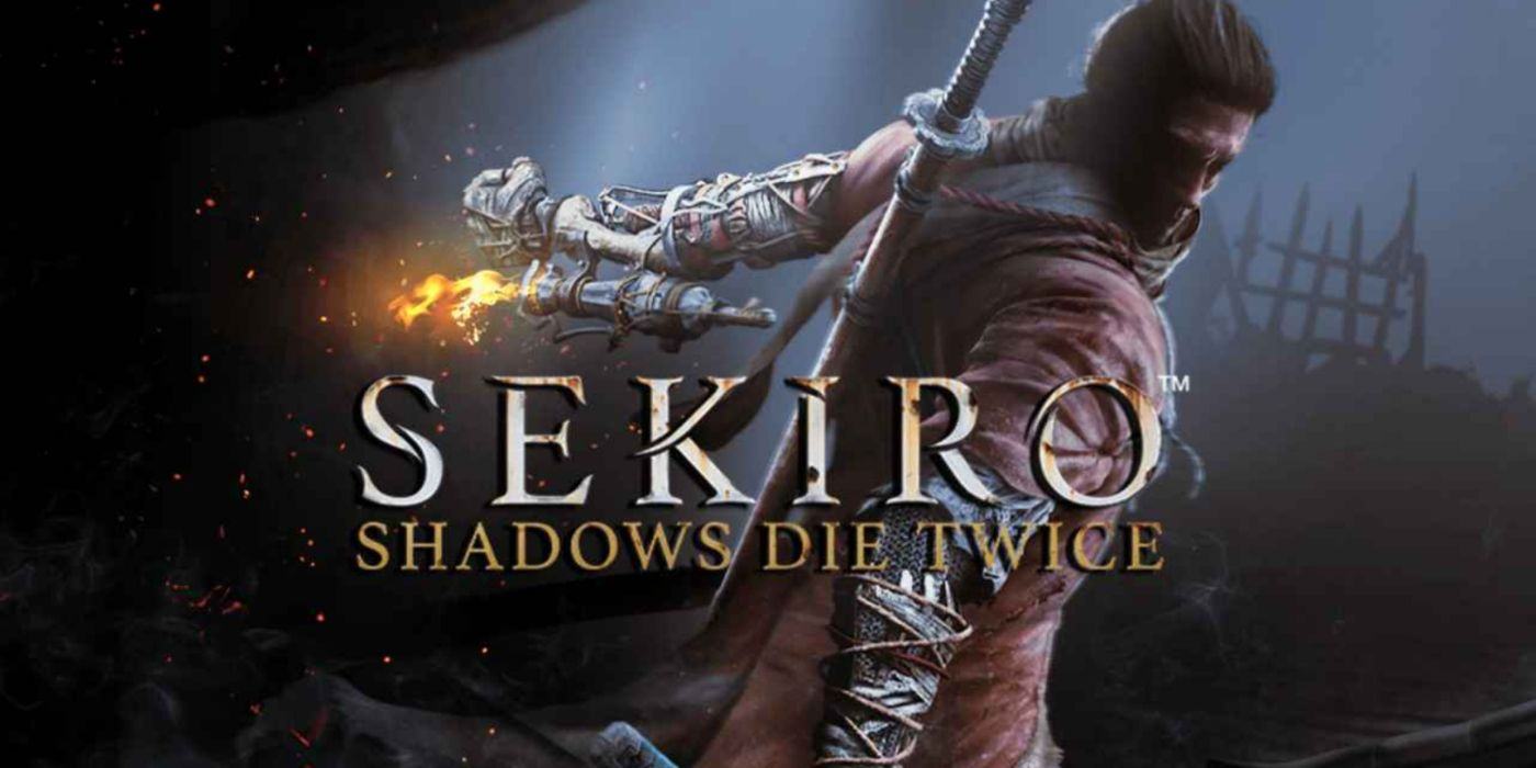 Sekiro: Shadows Die Twice's main art, in which the protagonist uses his prosthetic.