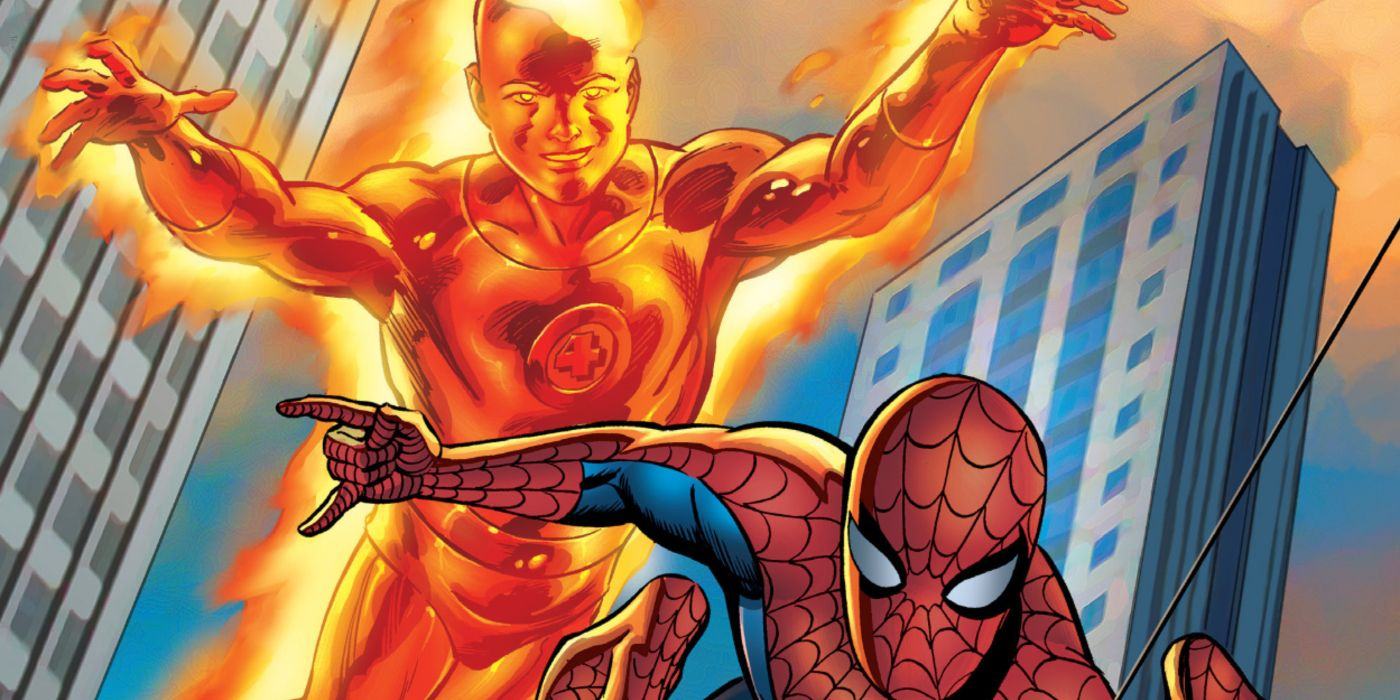 Spider-Man and Torch Fly Together In Marvel Comics