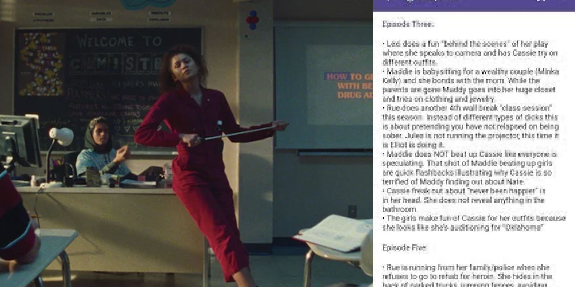 Rue gives a separate speech from Elliot and reveals Euphoria spoiler