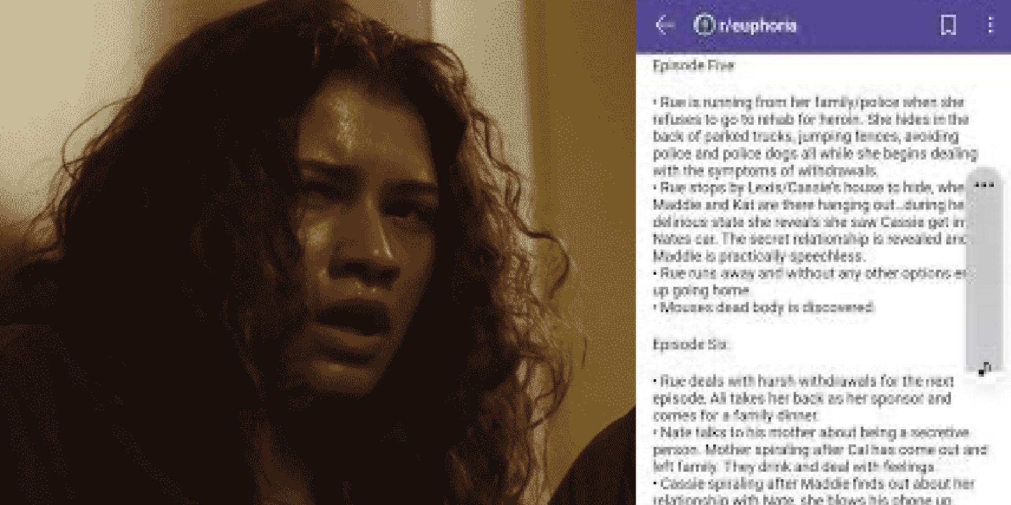 Rue accuses Cassie of sleeping with Nate Spoiler Split with Euphoria