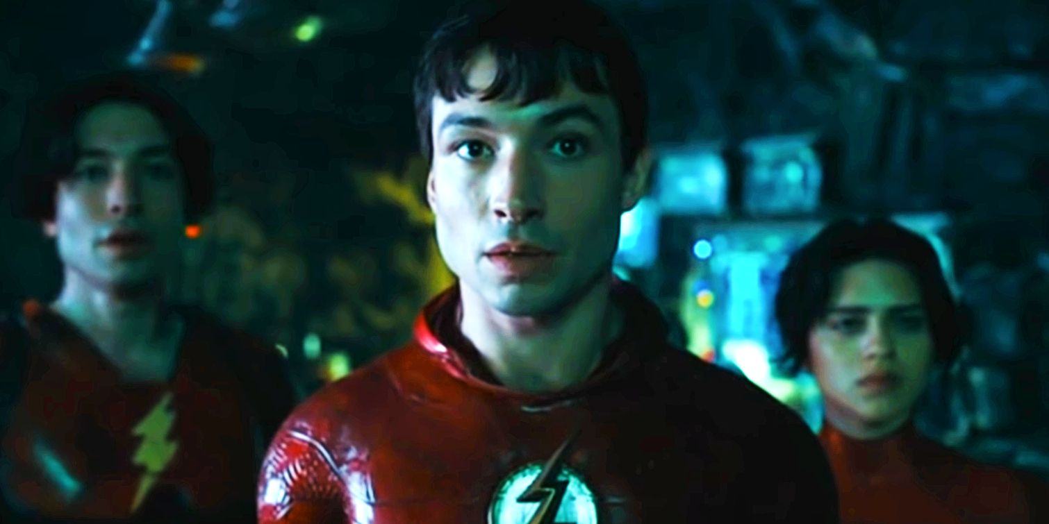 Ezra Miller as Barry Allen, the multiverse version of The Flash