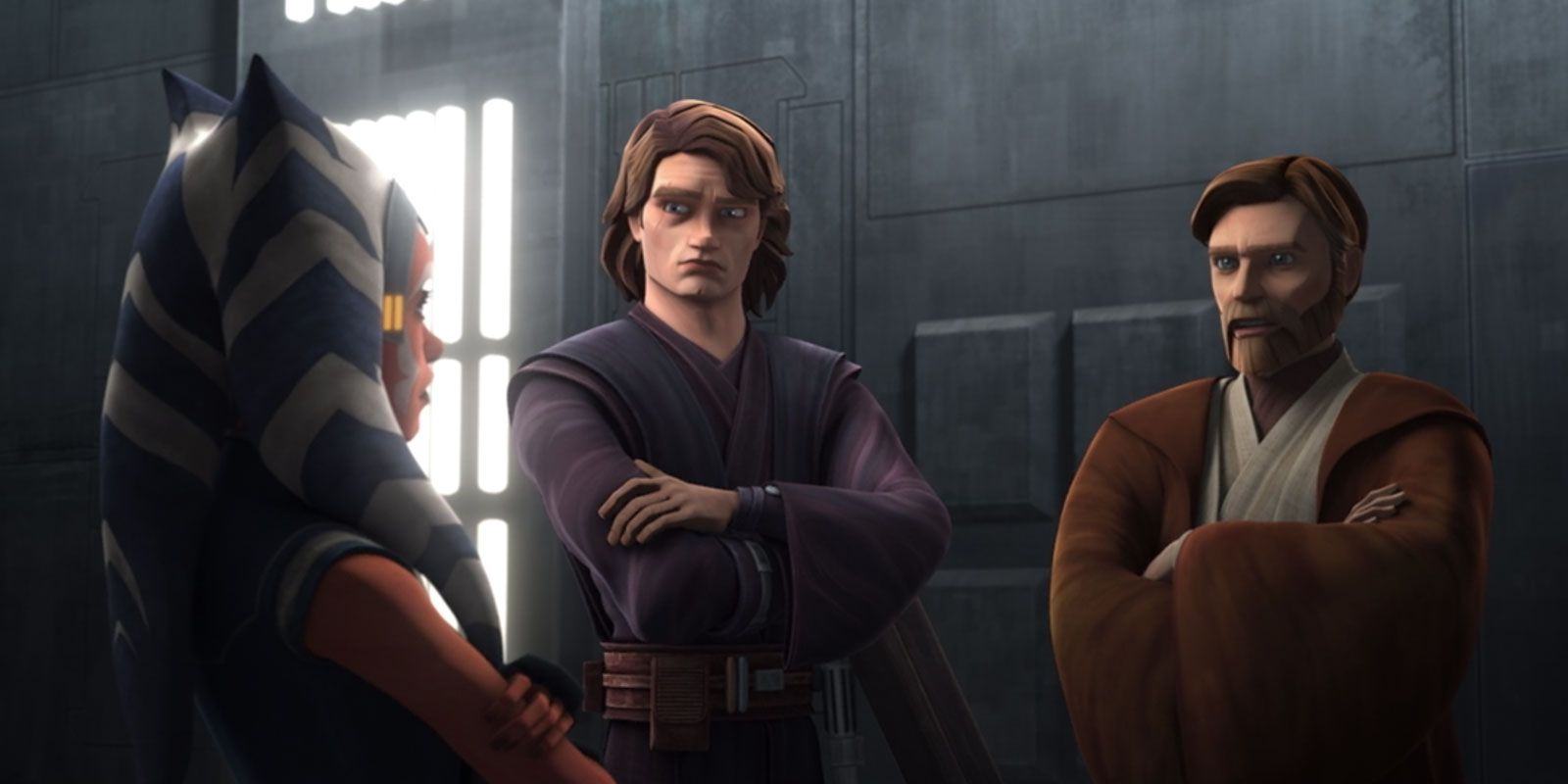 Ahsoka Tano, Obi-Wan Kenobi and Anakin Skywalker in the Clone Wars