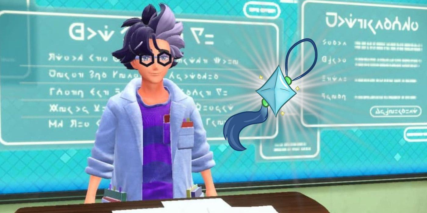 Pokemon Scarlet and Violet Professor Jacques with Shiny Charm