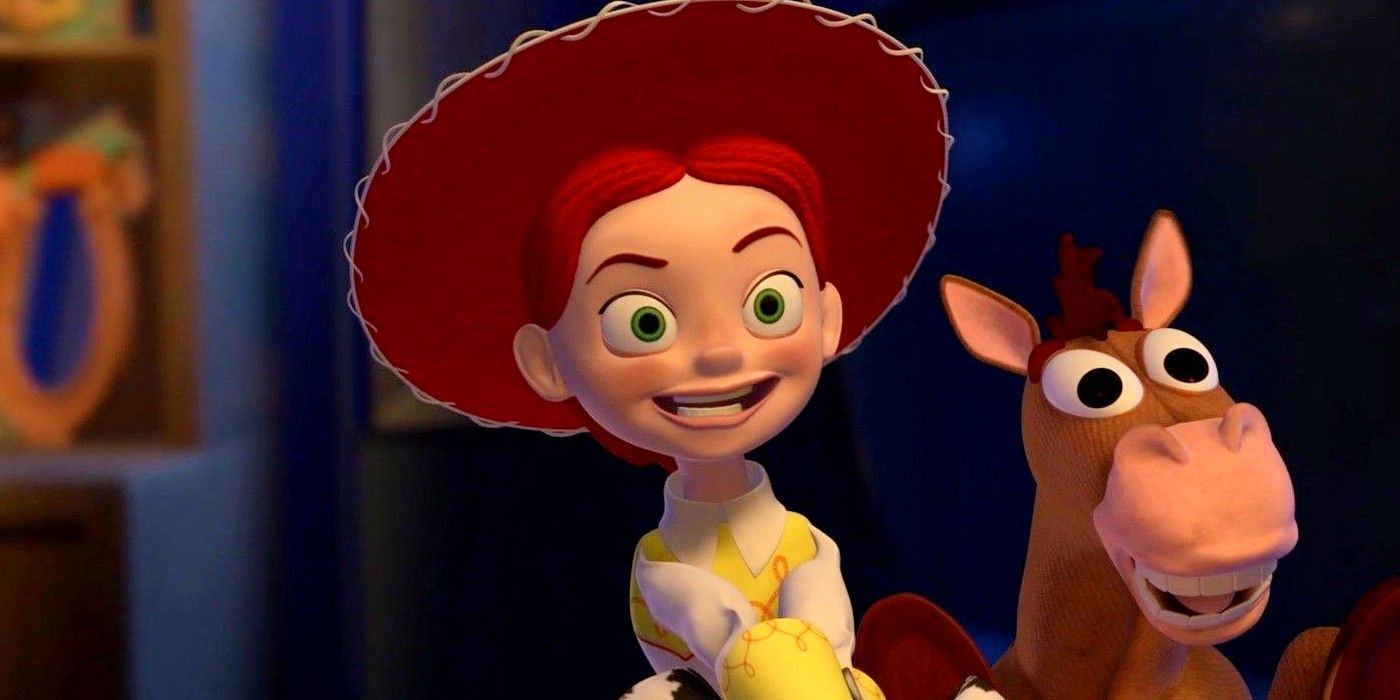 Jesse laughs at Bullsye in Toy Story 2