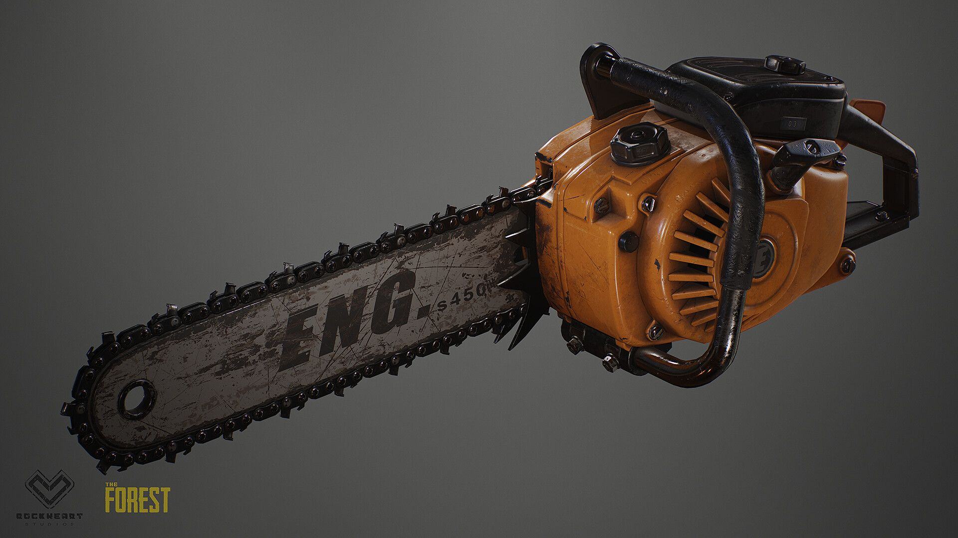 Chainsaw model art in Children of the Forest
