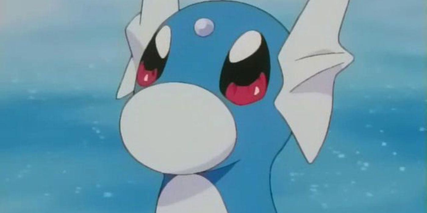 Screenshot of Dratini from the Pokémon anime