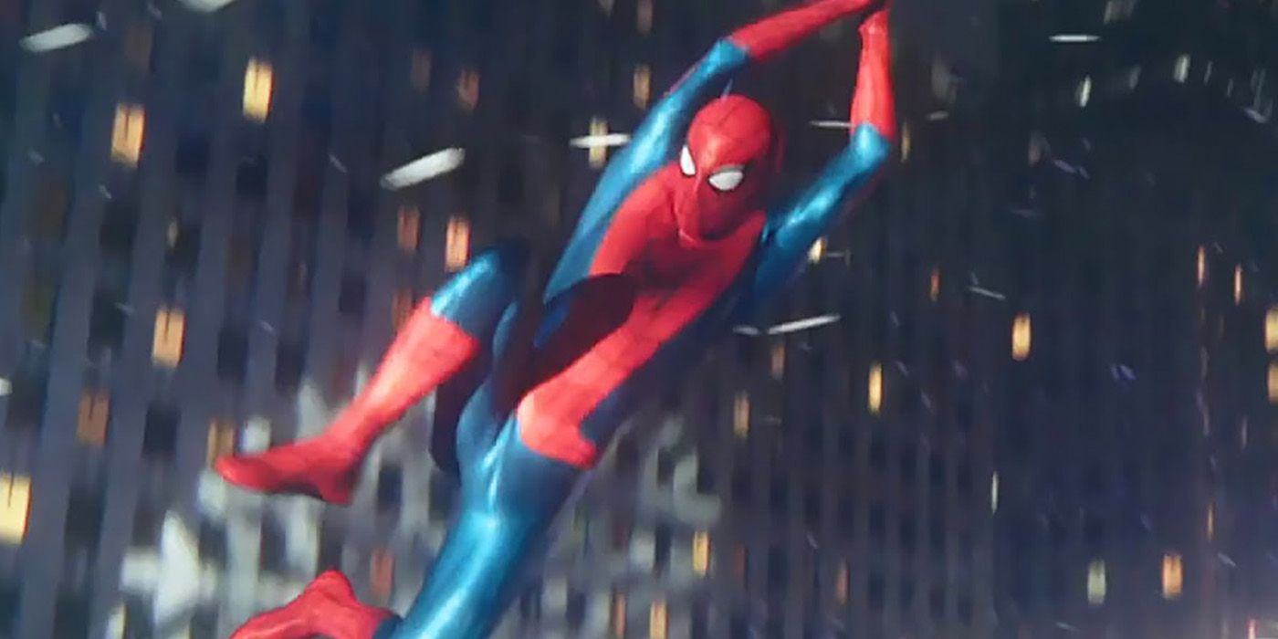 Peter Parker aka Spider-Man in the exact costume of the Phase 4 comics