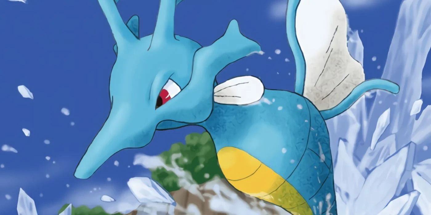 Kingdra spectacularly emerges from the water in Pokemon