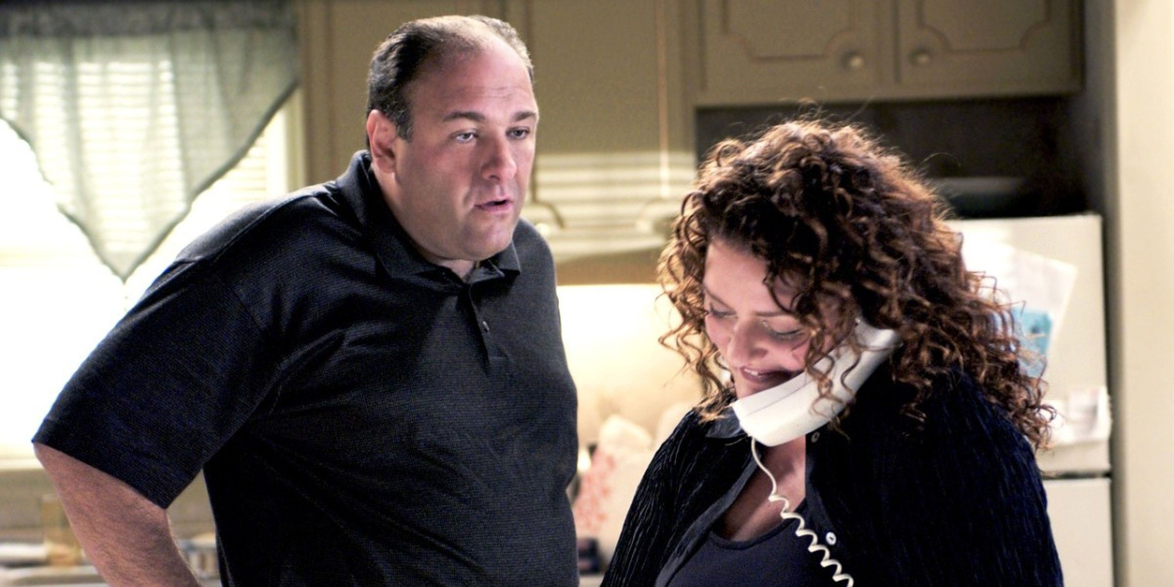 Tony teases Janice after she told him she was seeing a therapist on The Sopranos