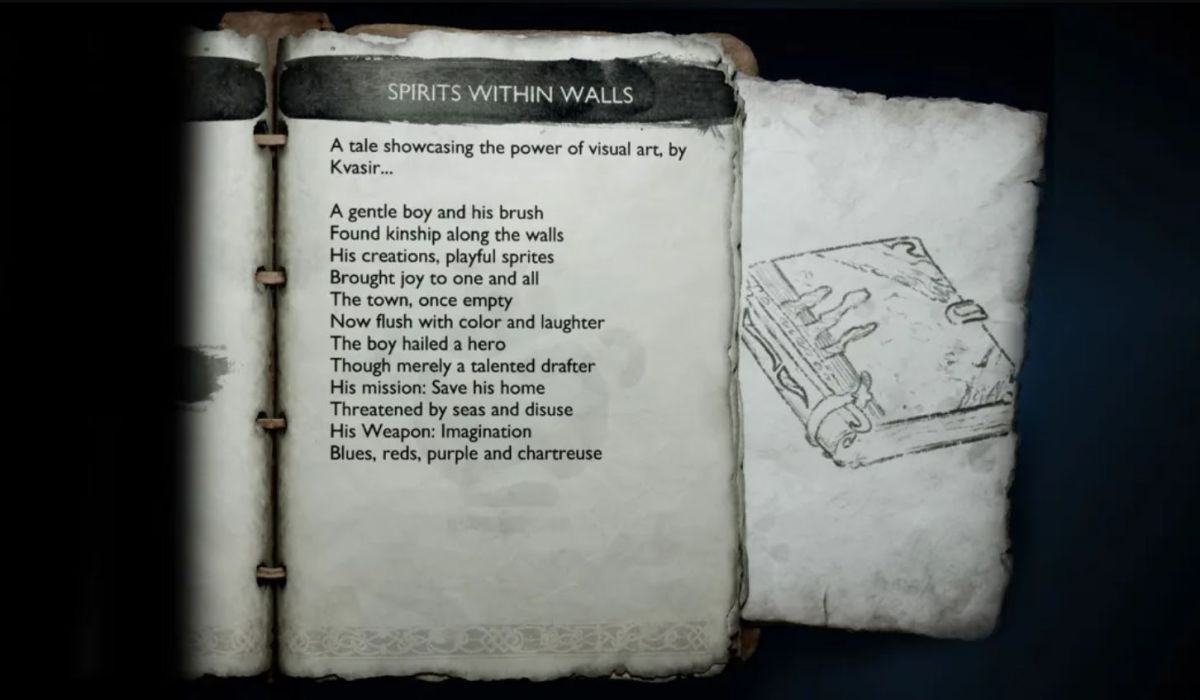 Concrete Genie, one of Kvasir's poems from God of War Ragnarok, refers to the PS4 exclusive Concrete Genie.