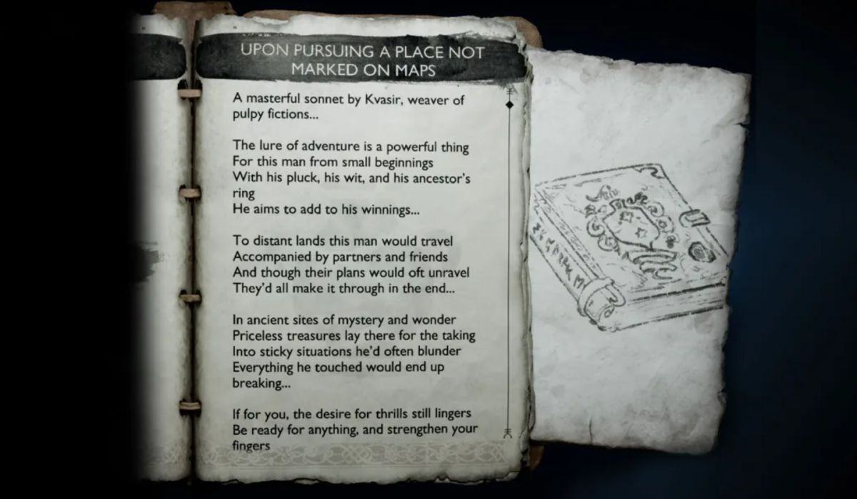 Kvasir's poem in Ragnarok mentions Uncharted