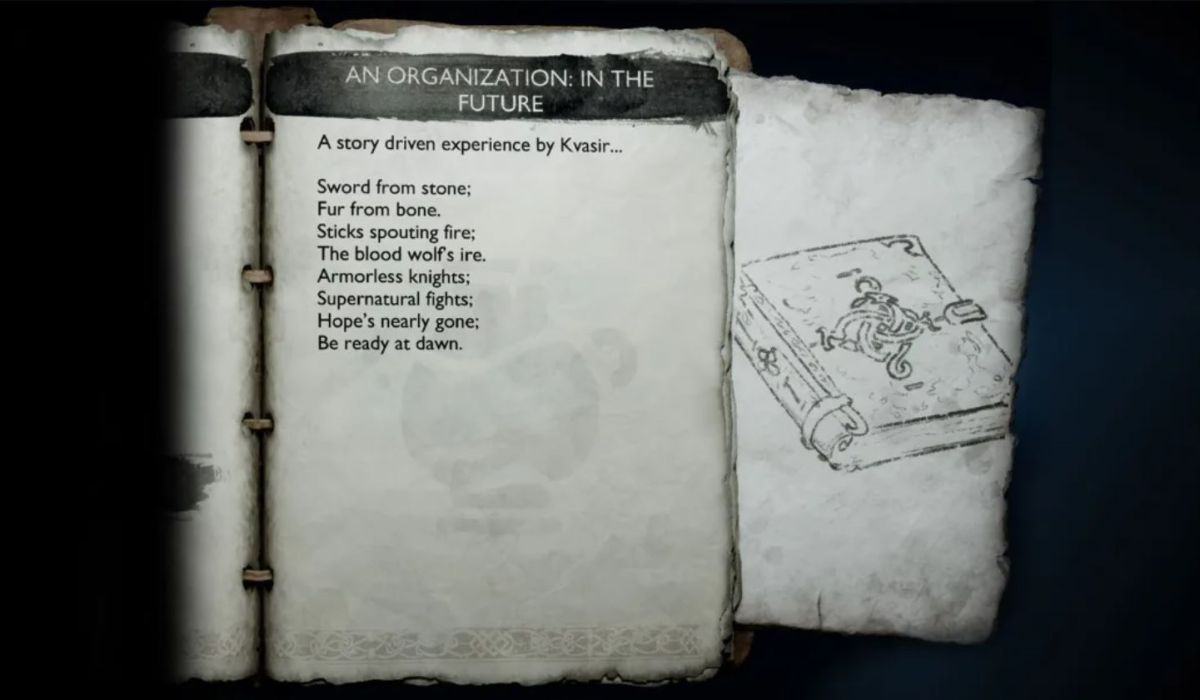 Kvasir quotes the poem The Order 1886 in Ragnarok