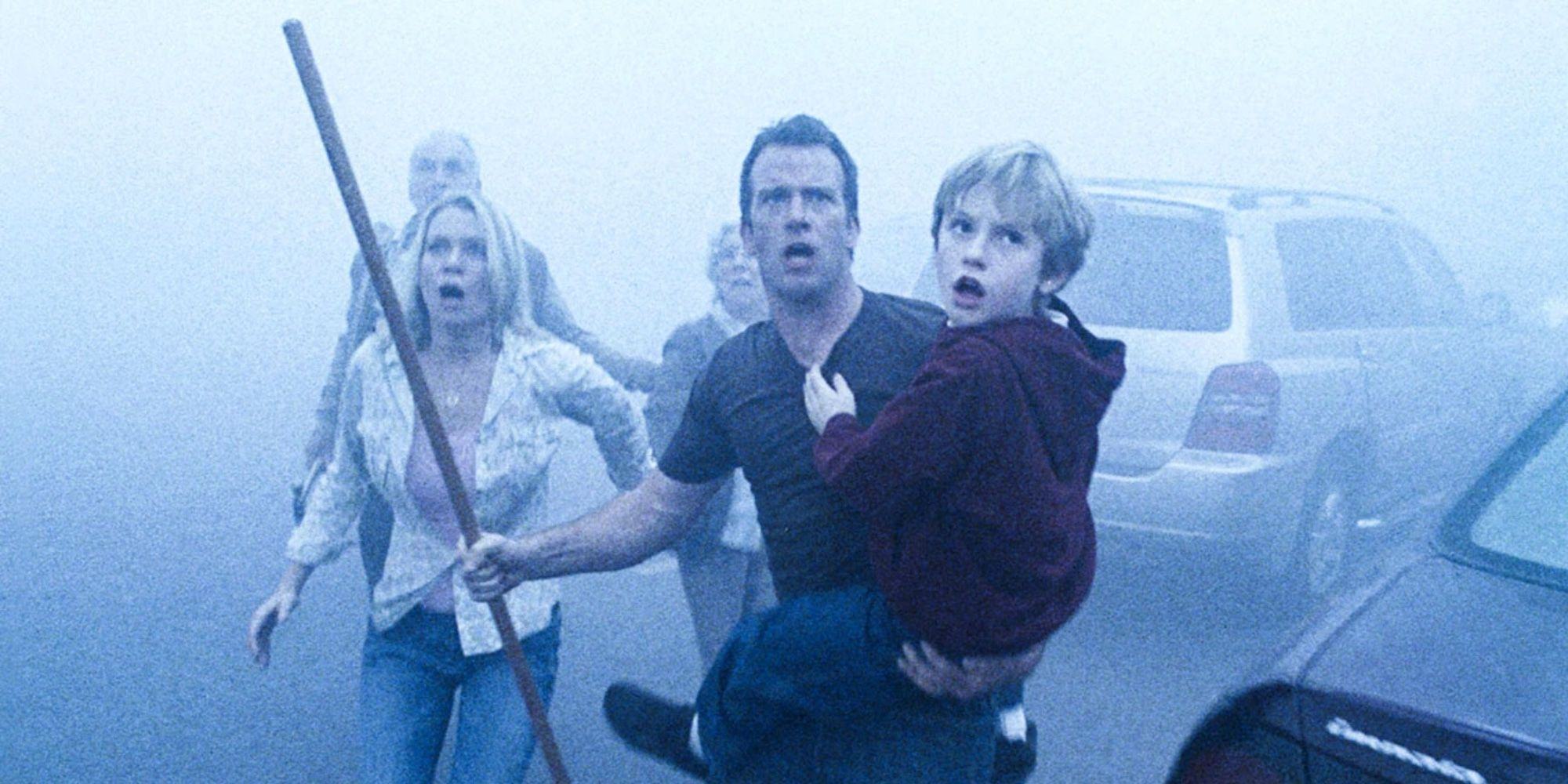 Tom Jane and Laurie Holden in the fog