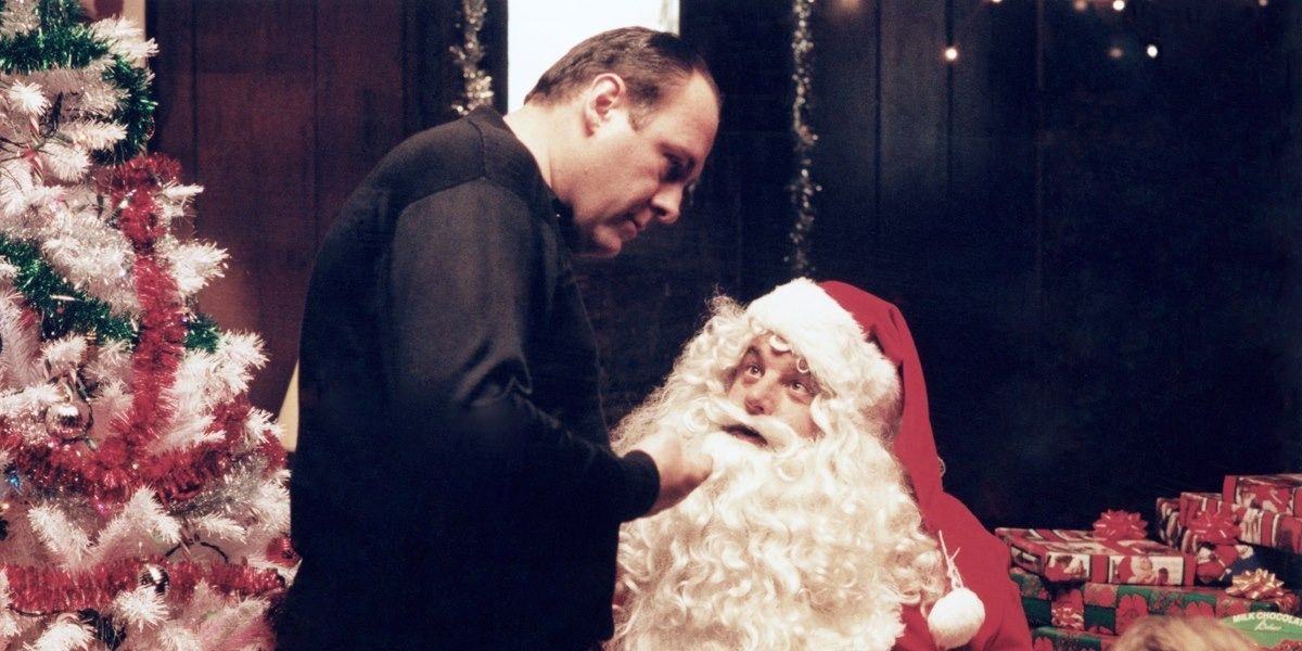 Tony and Bobby dressed up as Santa Claus in The Sopranos