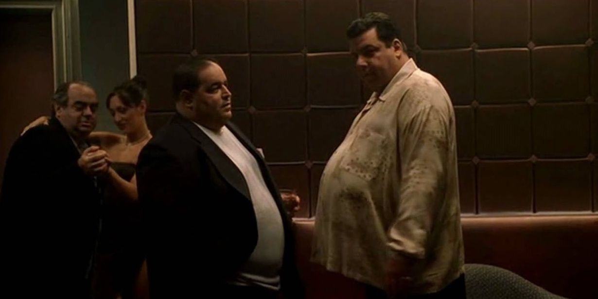 Vito talks to Bobby in The Sopranos, Paulie Walnuts mocks them