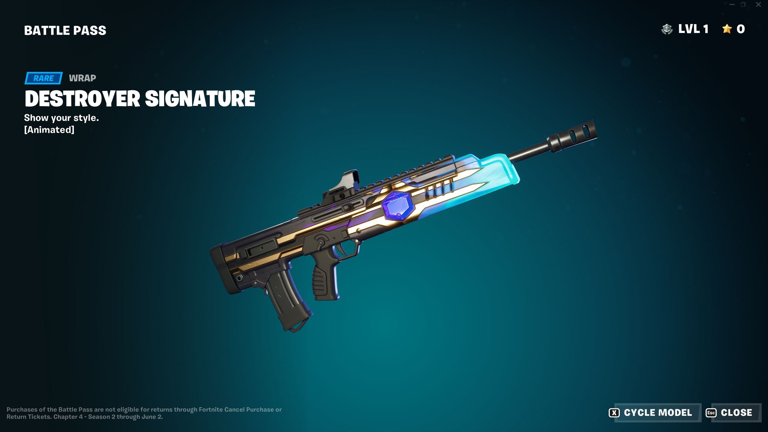 Fortnite Chapter 4 Season 2 Battle Pass Destroyer Signature Wrap