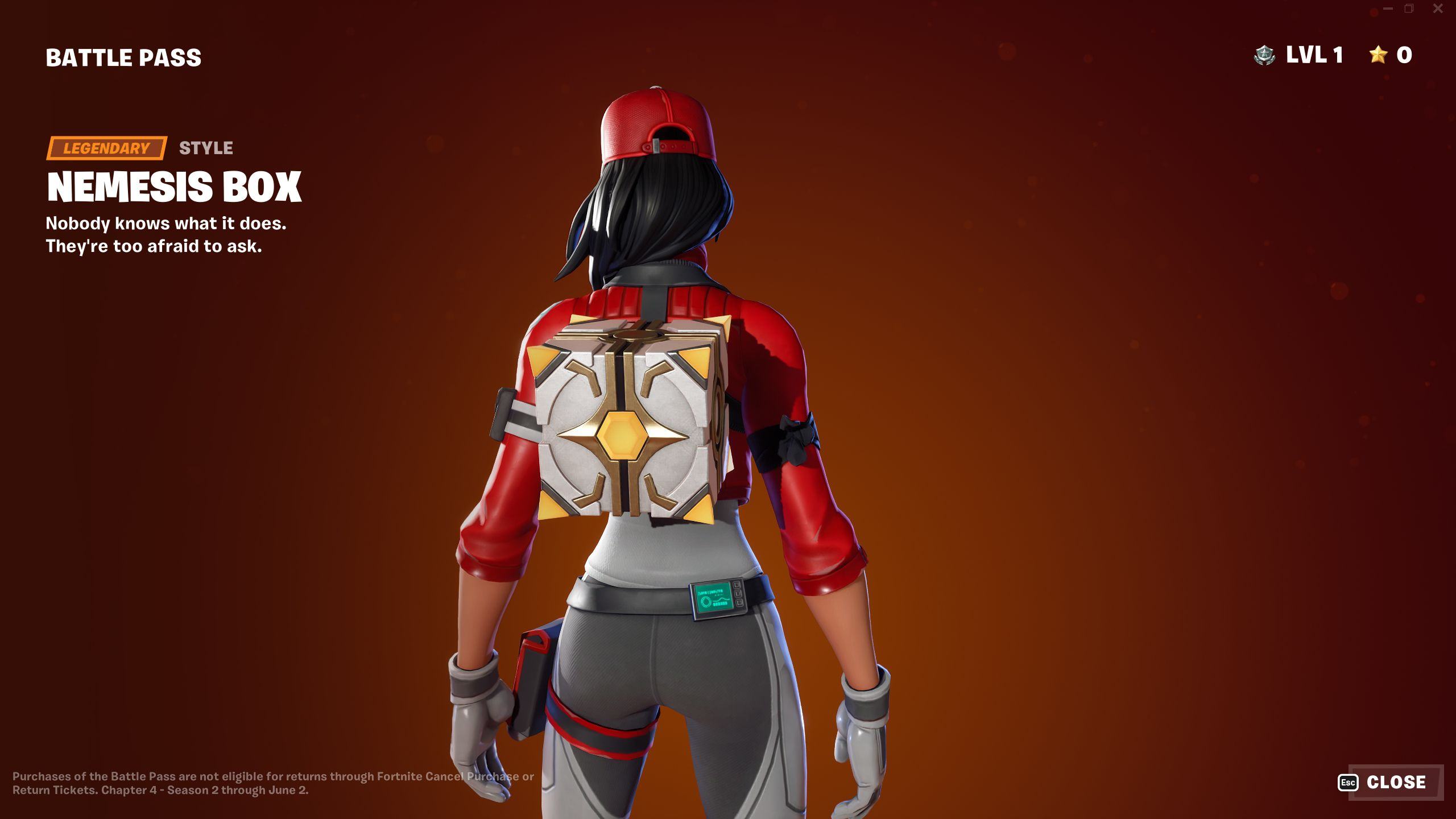 Fortnite Chapter 4 Season 2 Battle Pass Nemesis Box Style