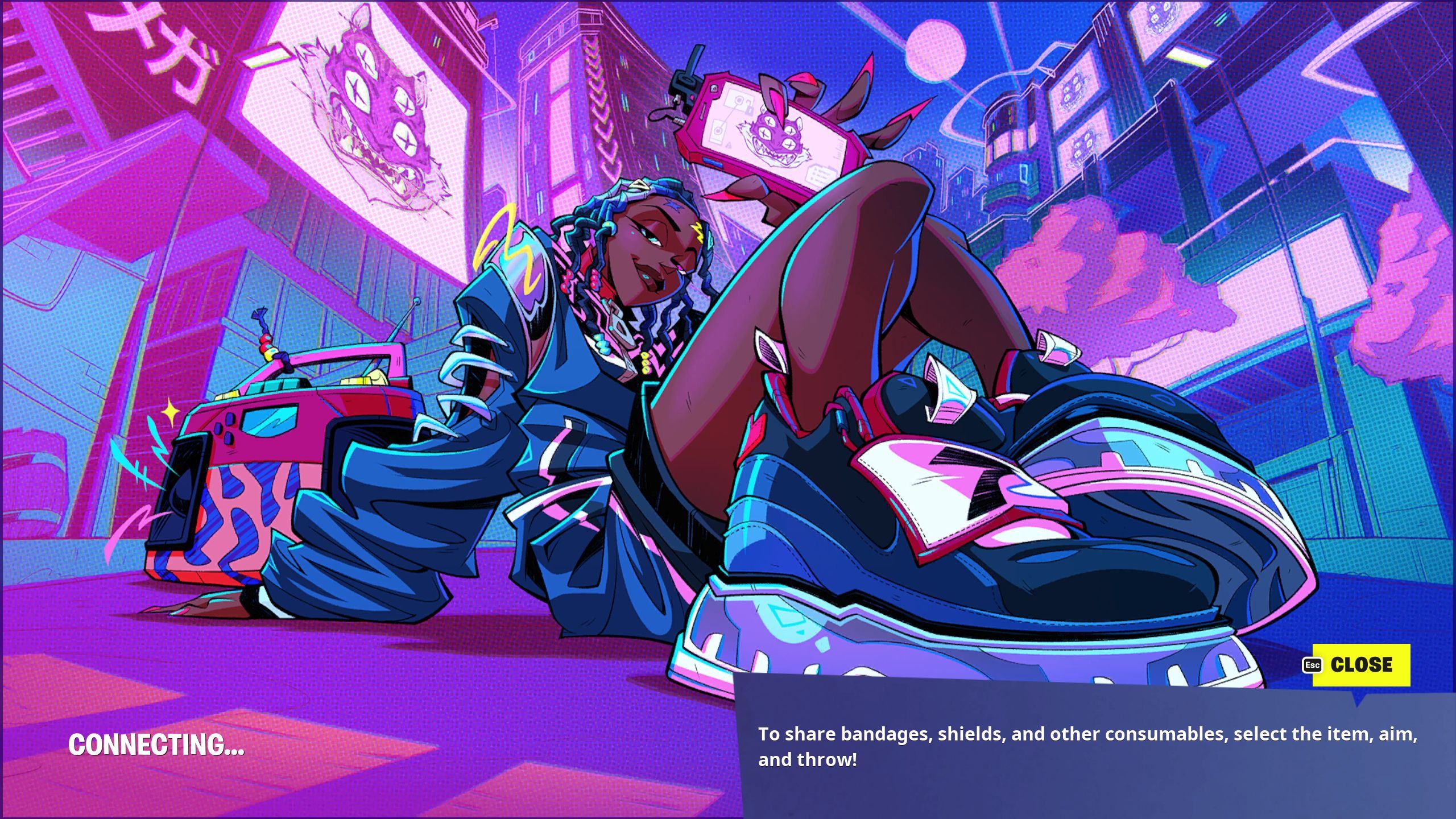 Fortnite Chapter 4 Season 2 Battle Pass Future-Fi Imani Loading Screen