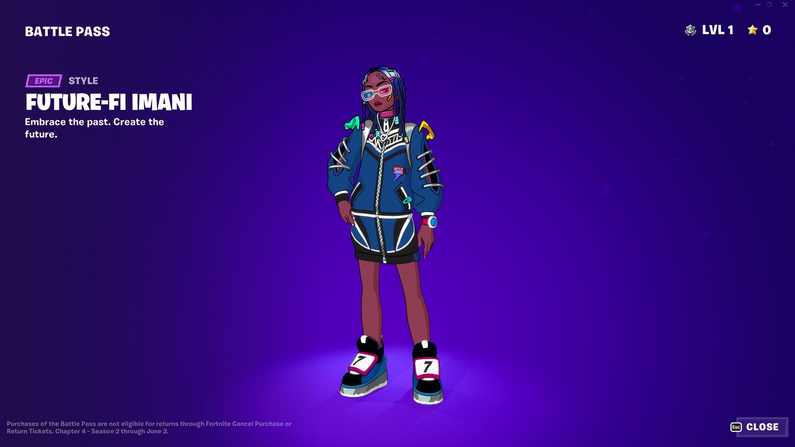 Fortnite Chapter 4 Season 2 Battle Pass Future-Fi Imani Outfit Style