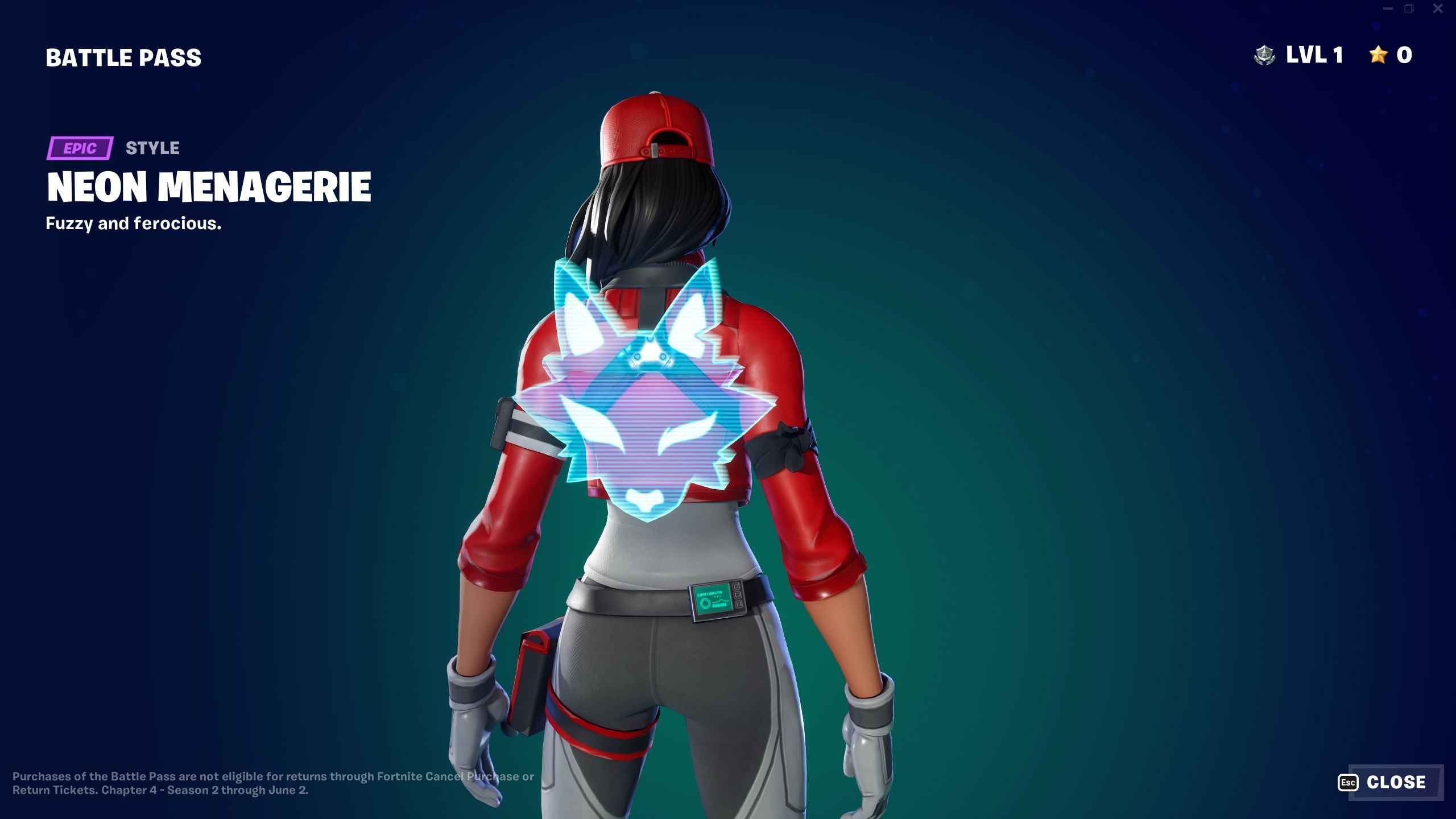 Fortnite Chapter 4 Season 2 Battle Pass Neon Menagerie Style