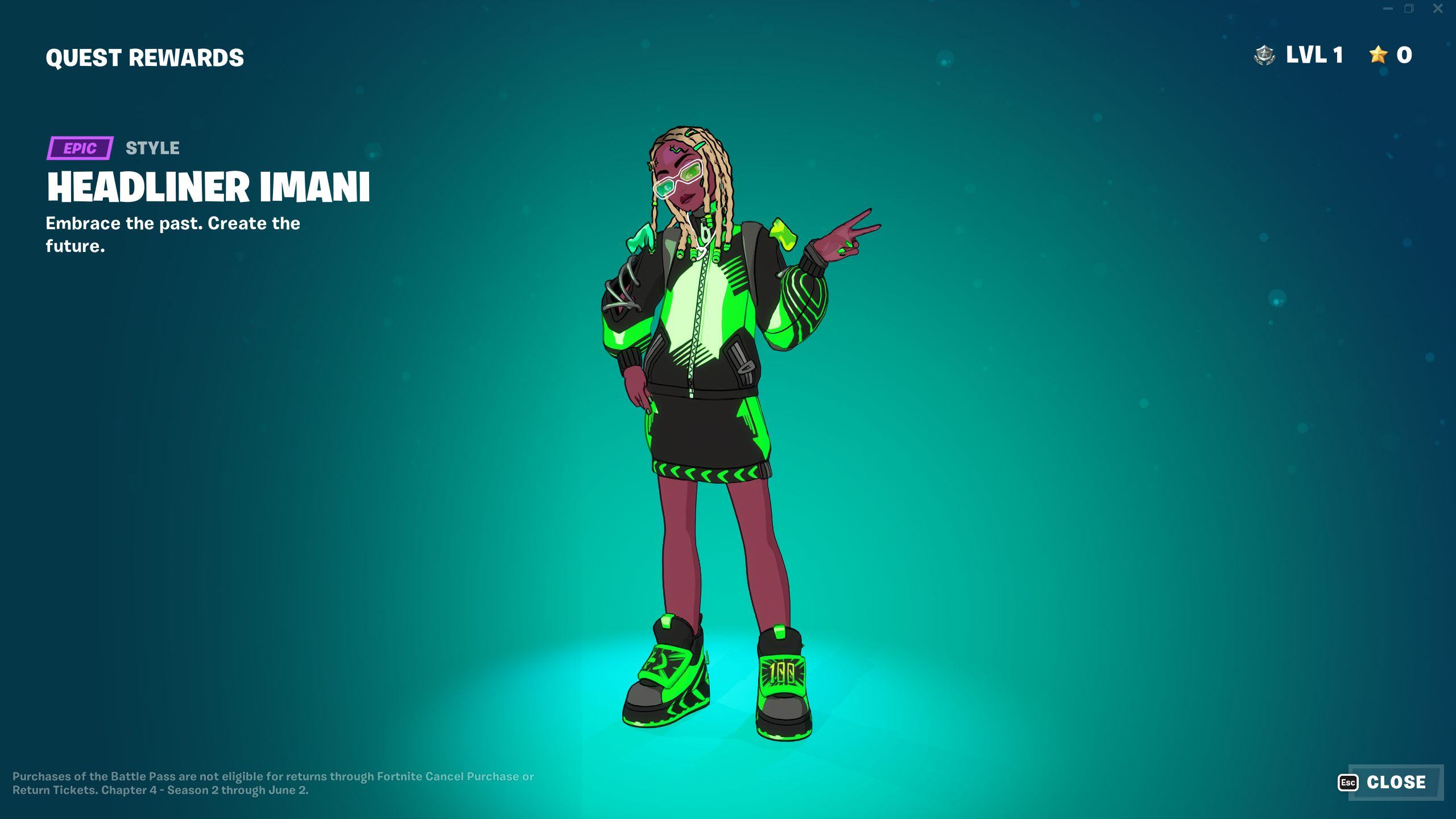 Fortnite Chapter 4 Season 2 Battle Pass Headliner Imani Outfit Style