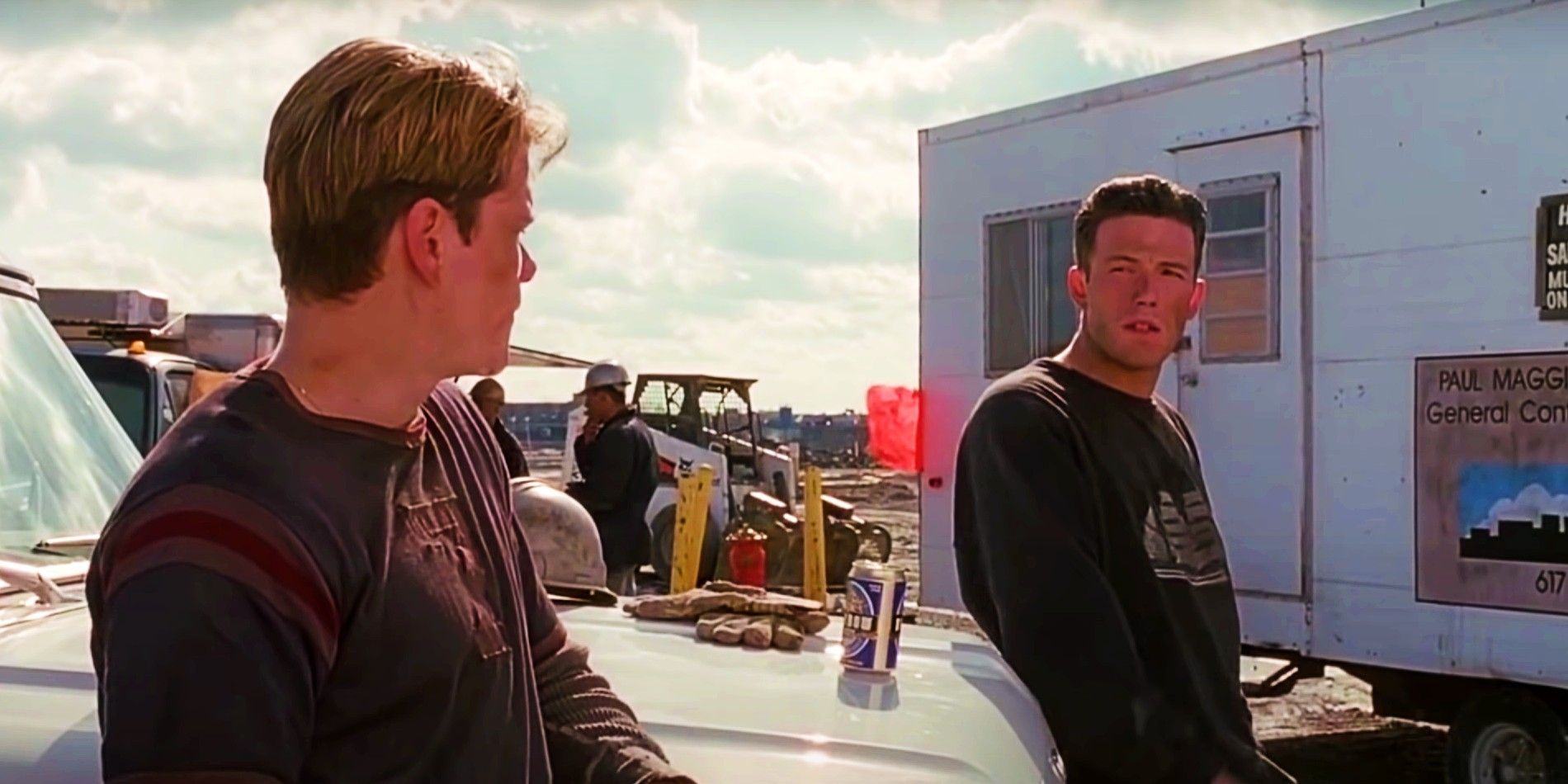 Matt Damon And Ben Affleck Lean On Truck In 'Good Will Hunting'