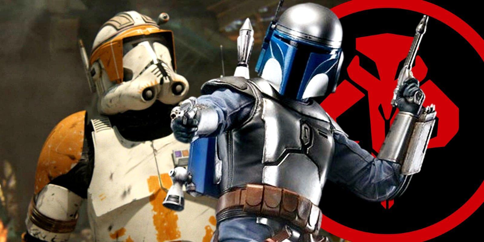 Commander Cody, Jango Fett and the Palestinian banner.