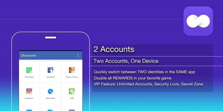 2Accounts MOD APK (Unlocked VIP) 3.8.6