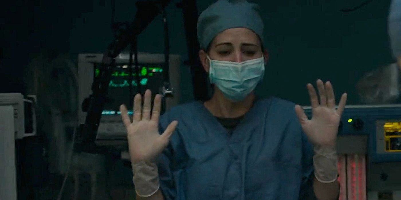 Laura Bailey as the surgeon's assistant in The Last of Us episode 9