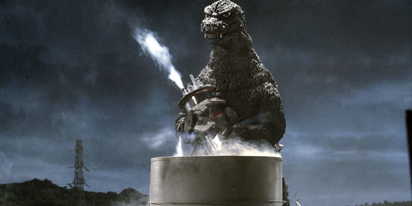 Godzilla Ready for a Snack Nuclear Reactor in Godzilla Returns