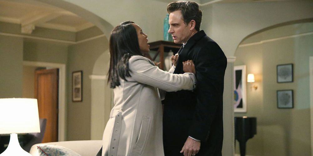 Olivia pushed Fitz in the middle of a scandal