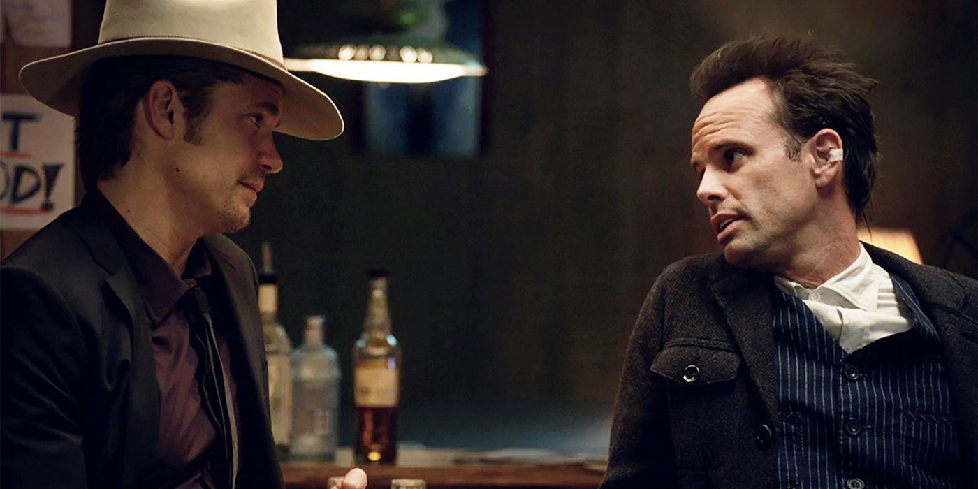 Raylan talks to Boyd in Just Cause.