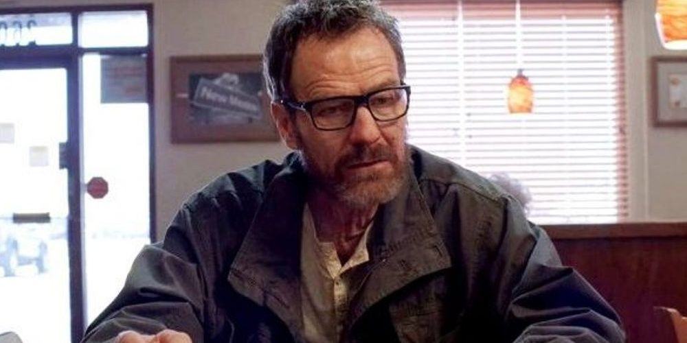 Walt sitting at the counter in Breaking Bad