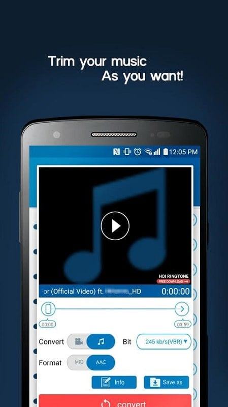 Free MP3 video converter mode