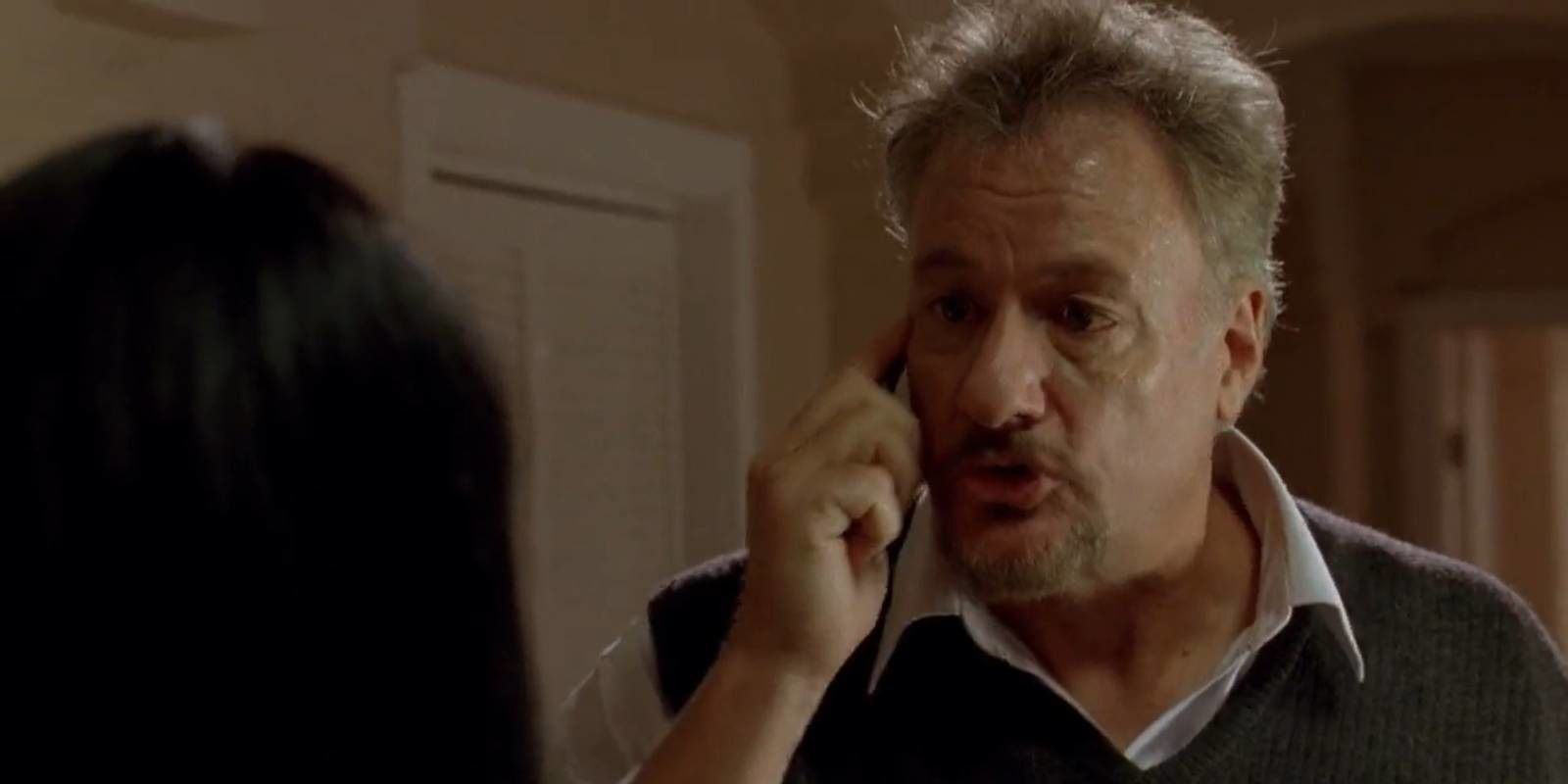 Donald Margolis (John de Lancie) talking to Jane while on the phone in Breaking Bad