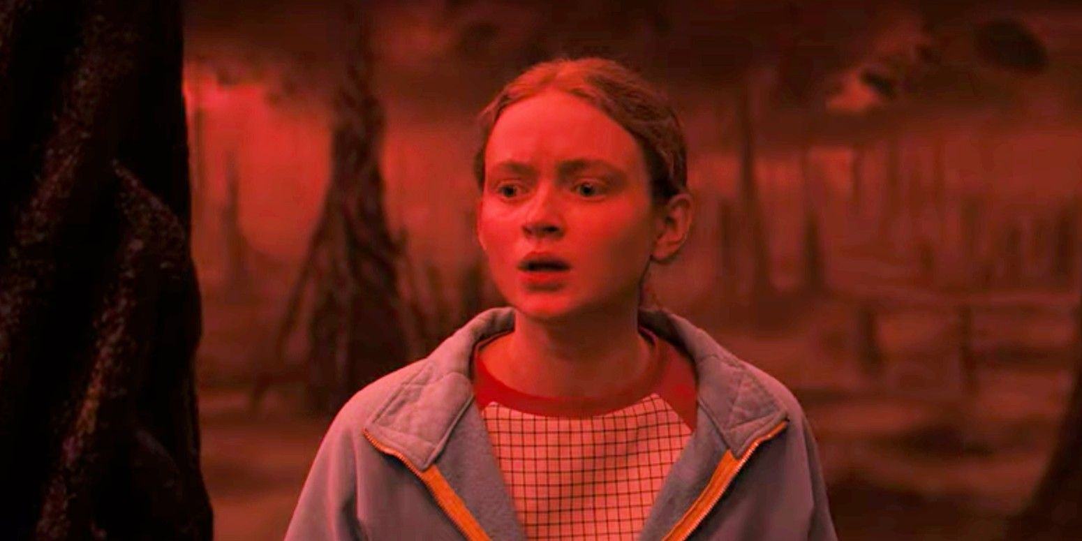 Sadie chìm trong vai Max trong cảnh Stranger Things Vecna