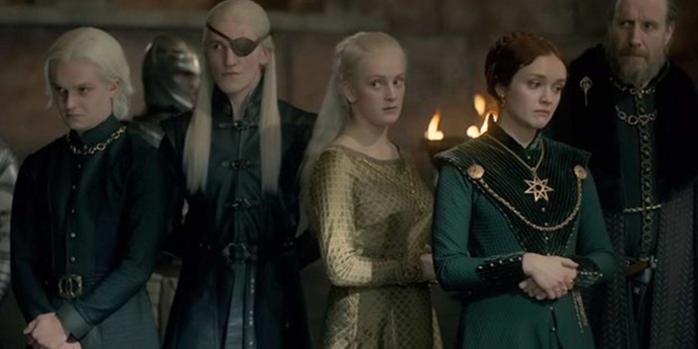 The Greens, Aegon, Emond, Helena, Alison and Otto from Dragon House.