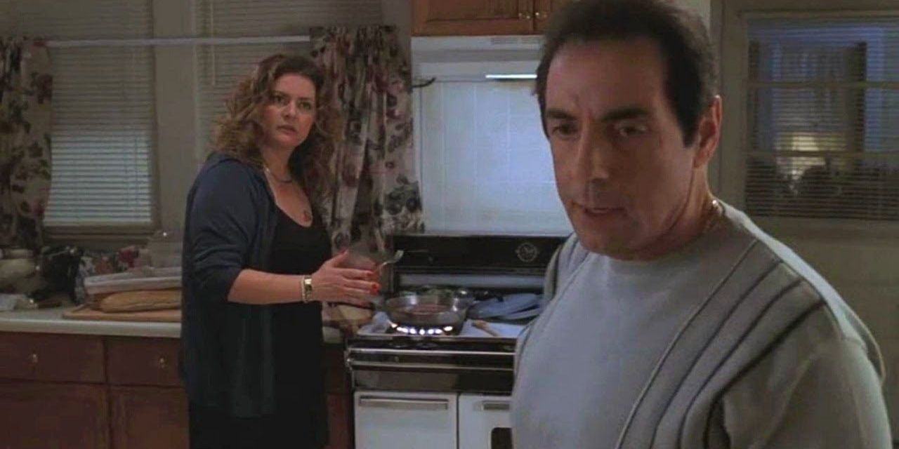 Janice argues with RIchie about her son's passion for dance in The Sopranos