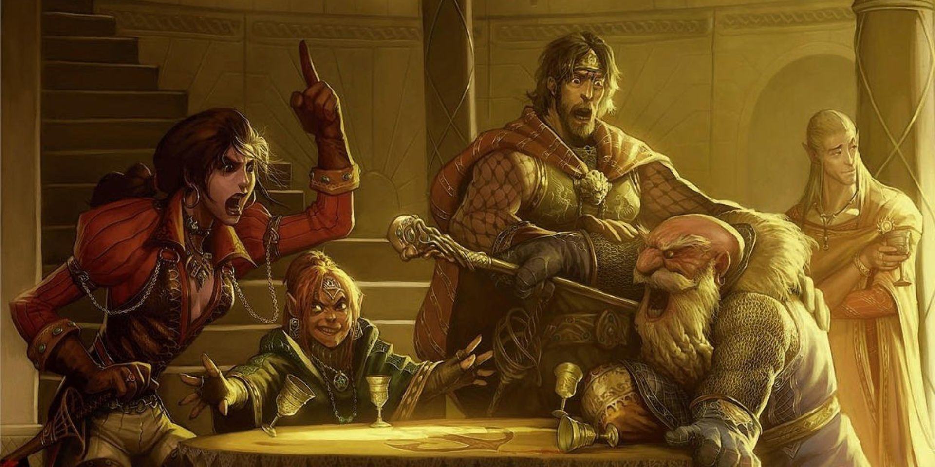 A D&D party is in dispute.