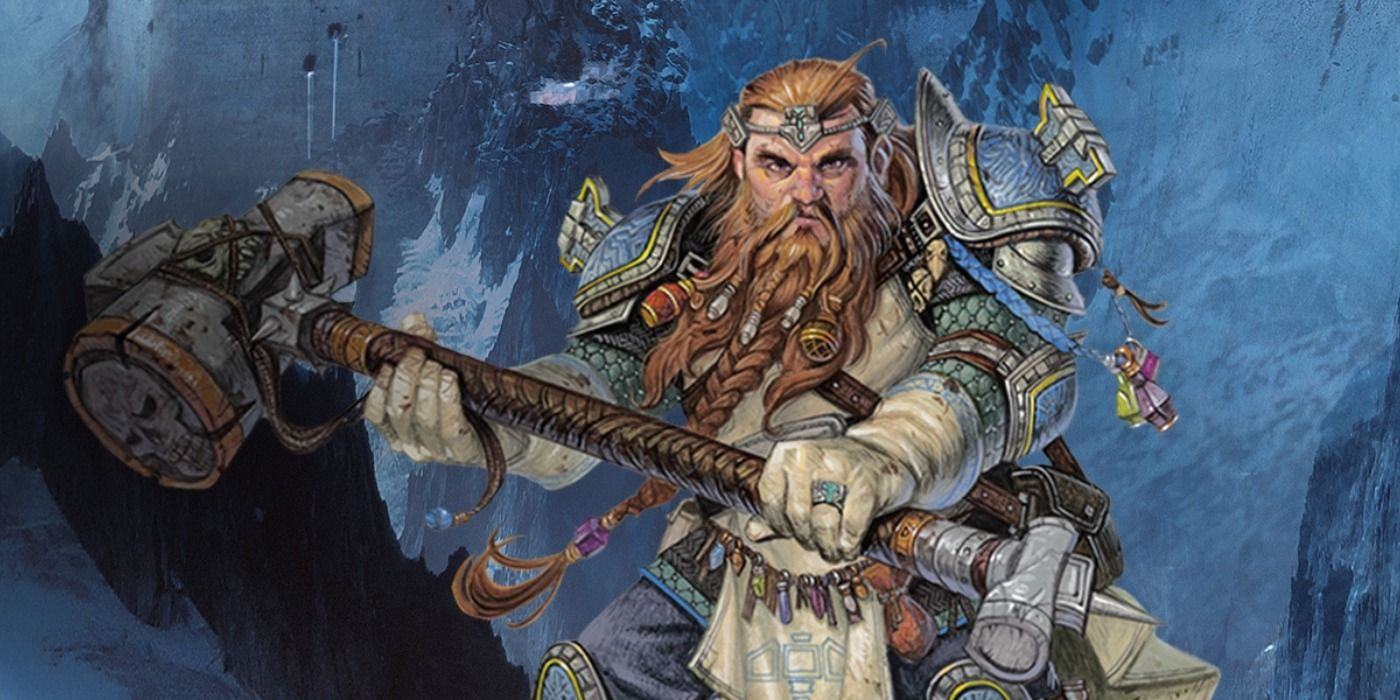 Priest wields a large ax in Dungeons and Dragons Art