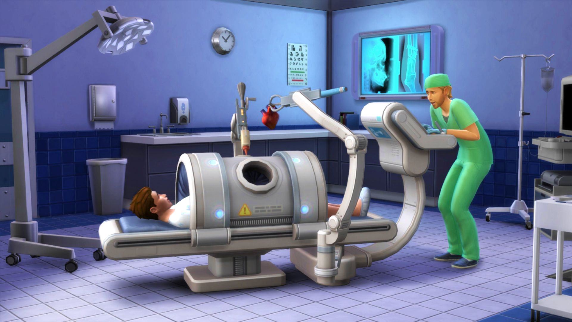The Sims 4 Doctor Sim Operating On Patient Sim In Hospital