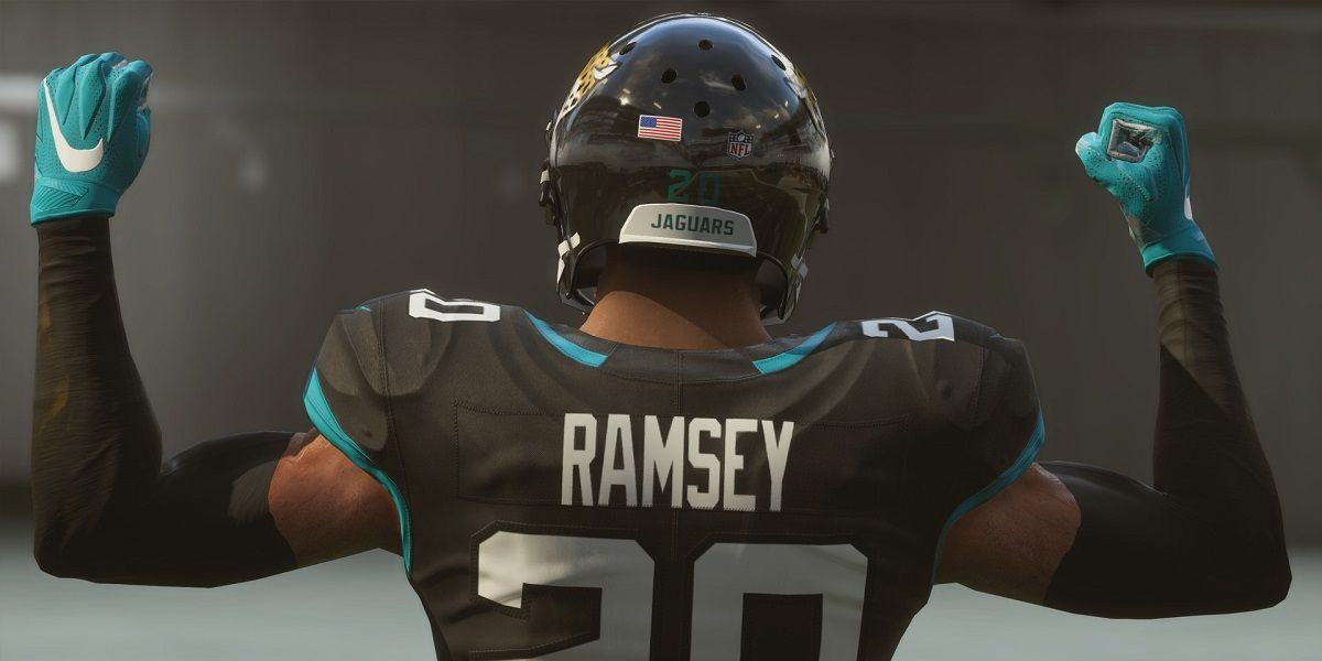 Shot of Jalen Ramsey from behind in Madden NFL 19