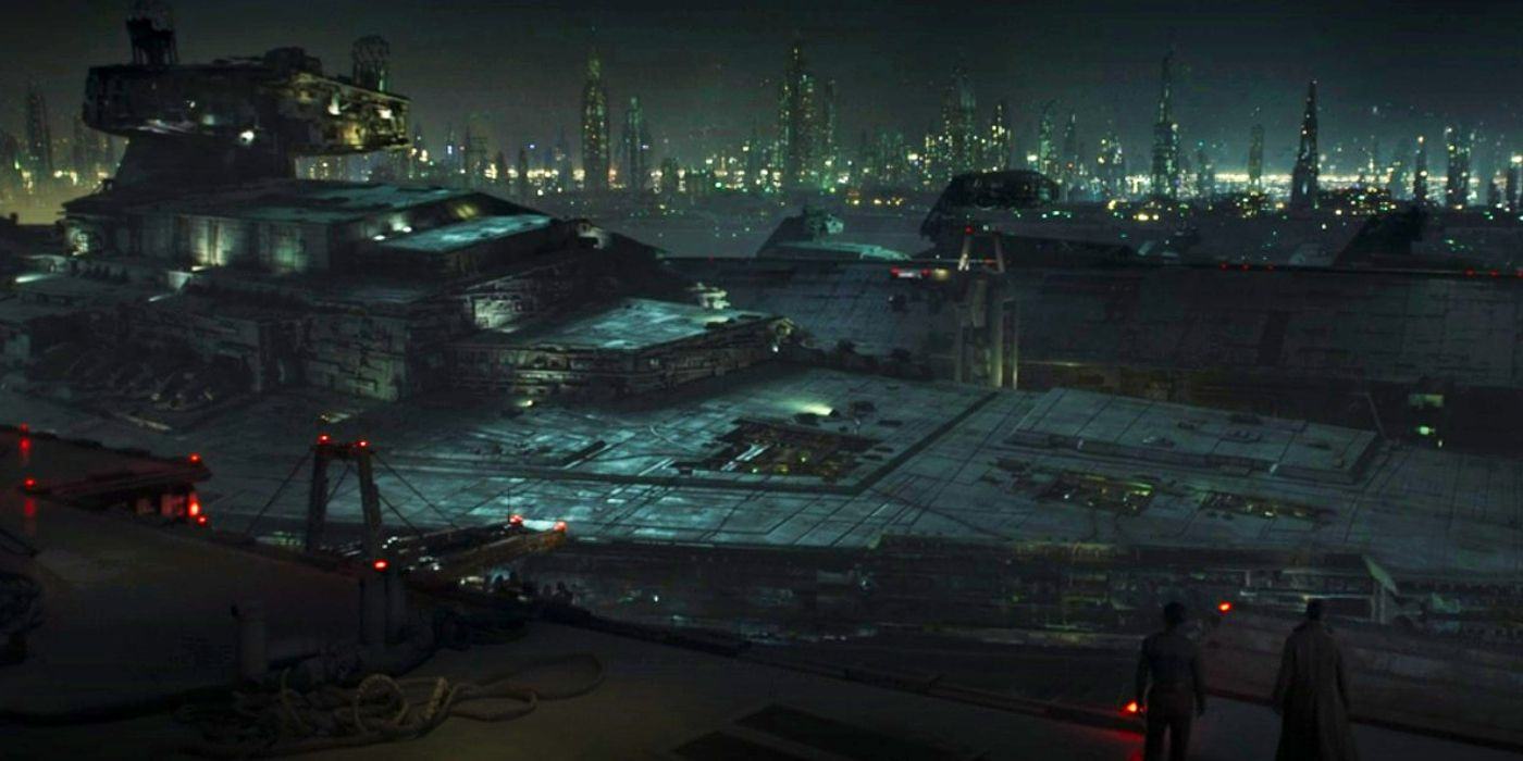 Coruscant Shipyard in The Mandalorian season 3 trailer