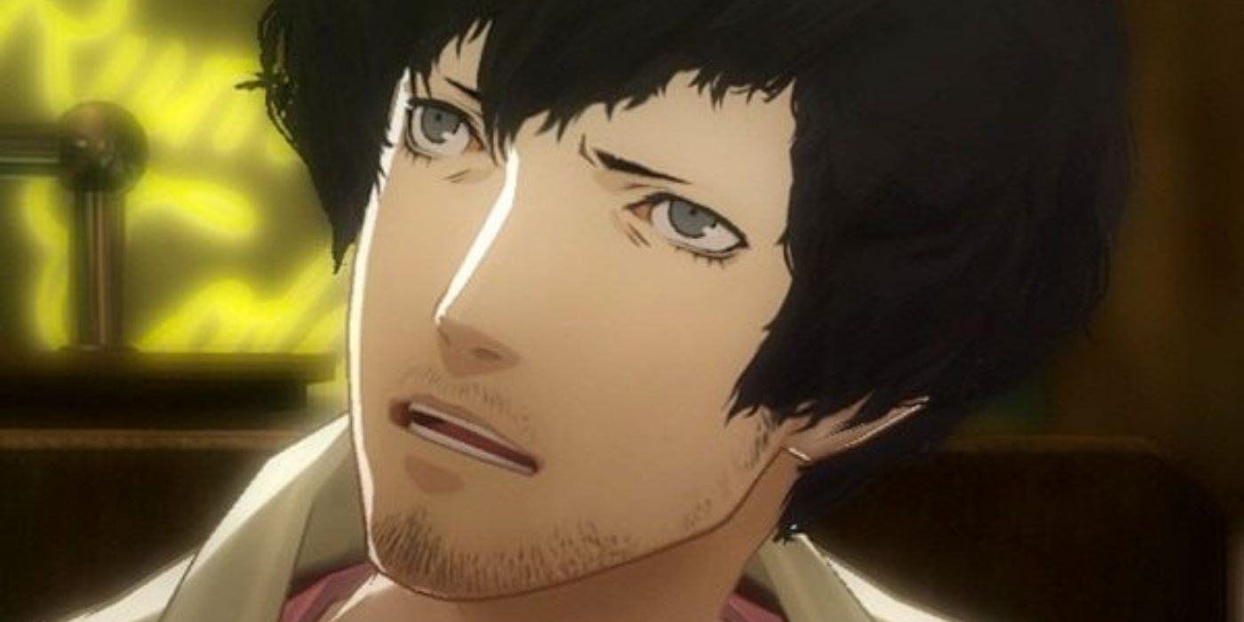 Vicente Brooks looks confused in the video game Catherine