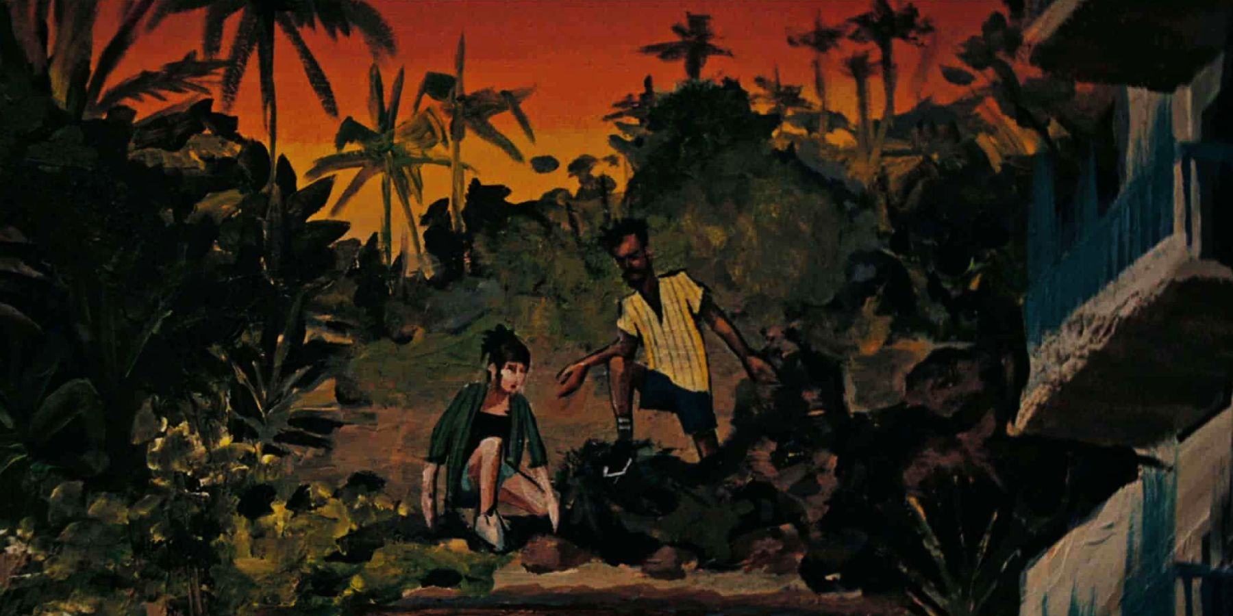 Alex's mural depicting Emma and Noah entering Pasaje in episode 5 of The Resort