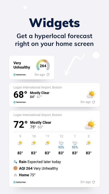 Tomorrow.io weather forecast mod for Android