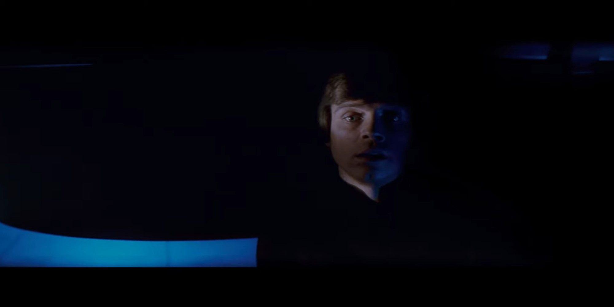 Luke Skywalker escapes from Darth Vader in Return of the Jedi.