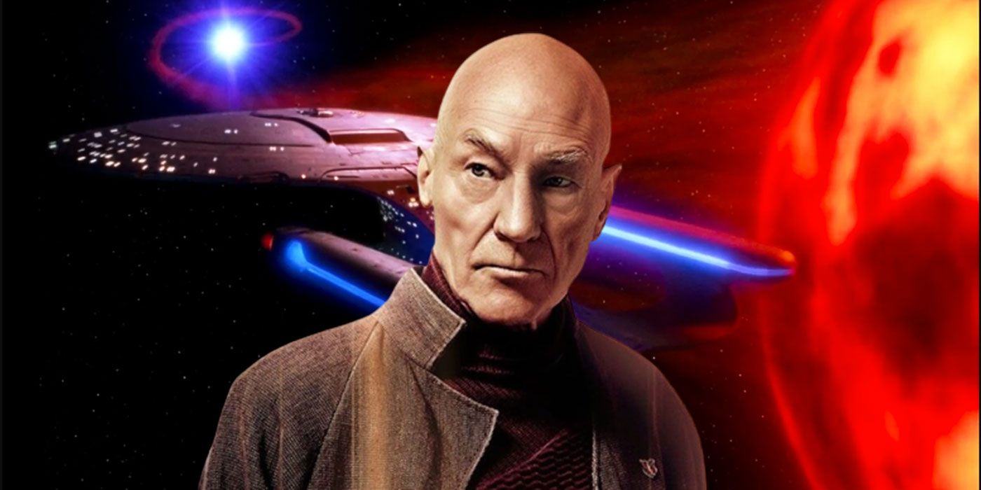 Jean-Luc Picard and the Enterprise-D.