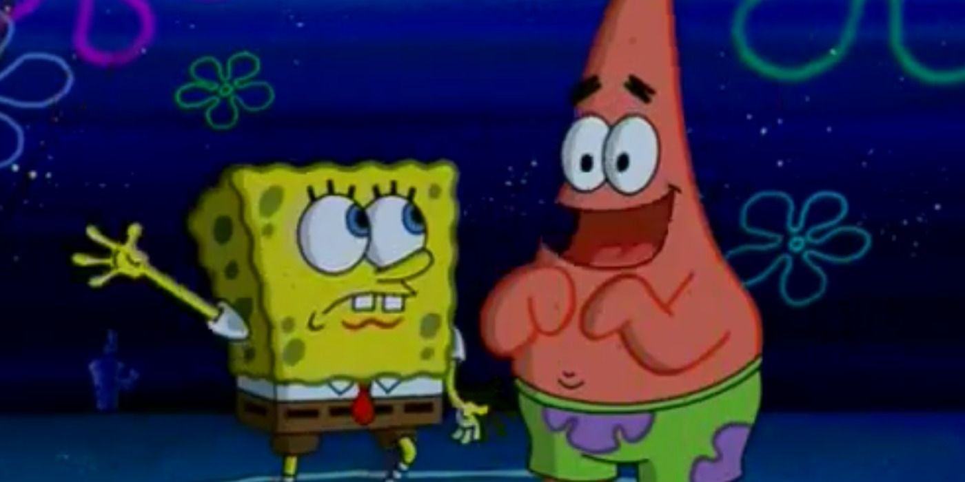 SpongeBob and Patrick talking in SpongeBob